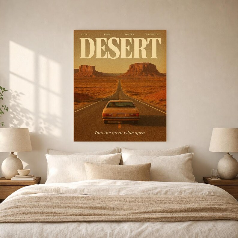 Desert Retro Poster | Vintage 70s Wall Art Print | Aesthetic Magazine Print | Mid Century Retro Decor Gift image 6