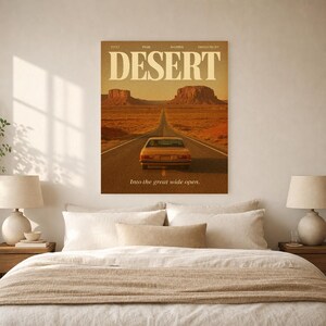 Desert Retro Poster | Vintage 70s Wall Art Print | Aesthetic Magazine Print | Mid Century Retro Decor Gift image 9