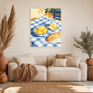 Mediterranean Lemon Kitchen Print | Dolce Vita Italian Wall Art Print | Dining Room Summer Decor image 11