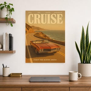 Cartel retro de crucero | Impresión de arte de pared vintage de los años 70 | Impresión de revista estética ? Regalo de decoración retro de imagen 13