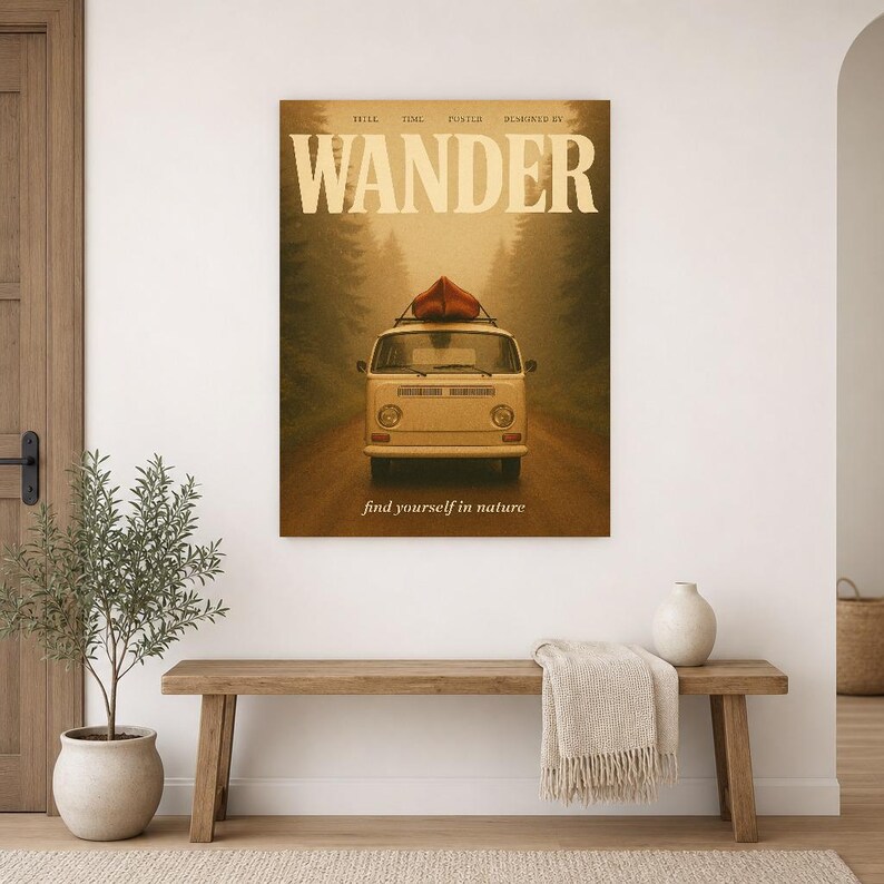 Poster retrò vagare | Stampa artistica da parete vintage anni '70 | Stampa di riviste estetiche | Regalo di arredamento retrò di metà secolo immagine 14