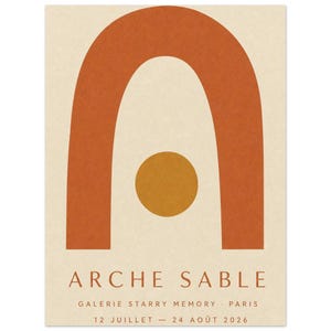 Arco de Areia | Arte Abstrata para Parede | Pôster Moderno para Galeria | Impressão Minimalista em Arco de Terracota | Impresso e Enviado 15x20 cm / 6x8″