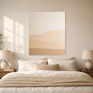 Cream Ecru Minimalist Abstract Wall Art | Soft Dune Texture Poster | Above Sofa Neutral Print image 6