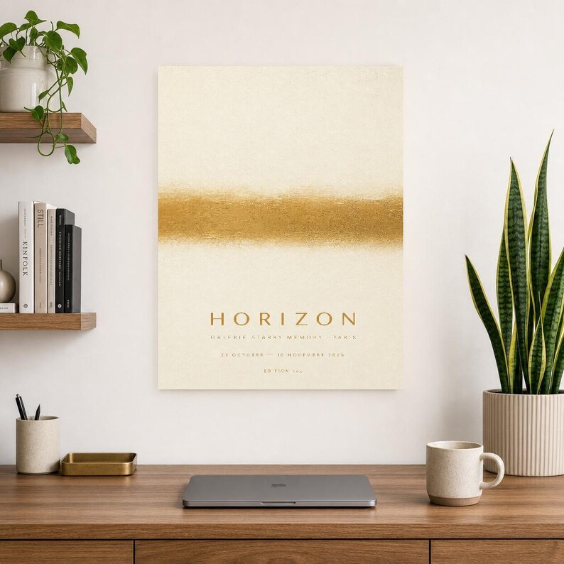 Horizon | Abstract Wall Art | Modern Gallery Poster | Minimalist Print | Printed & Shipped image 8
