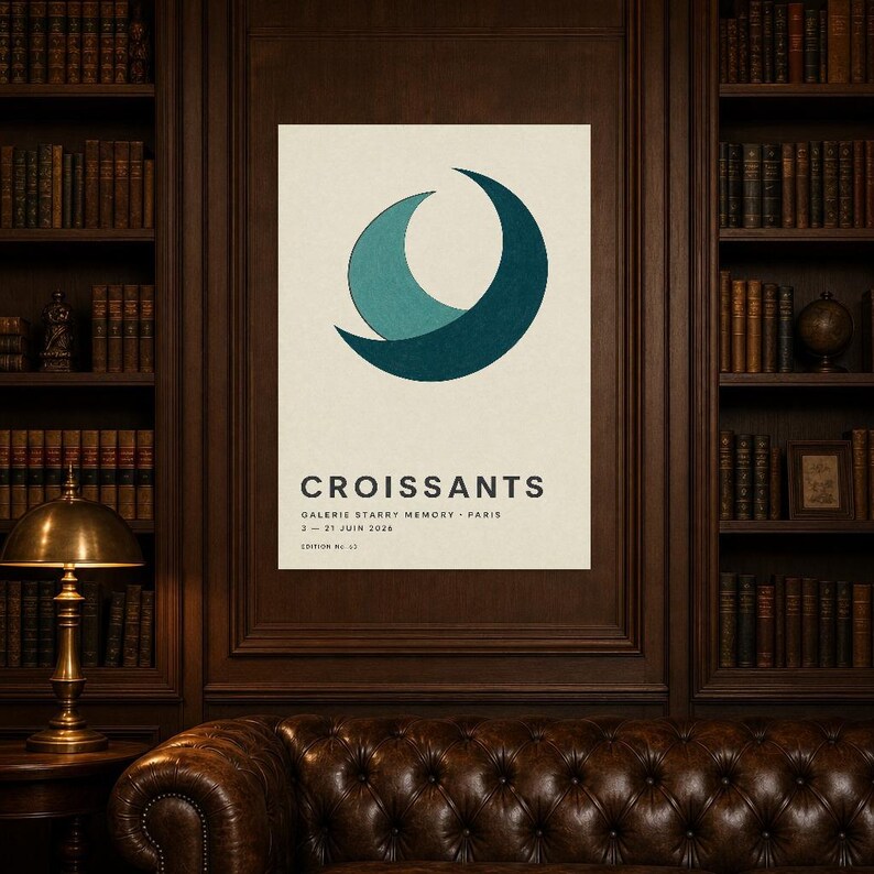 Croissants | Abstract Wall Art | Modern Gallery Poster | Minimalist Print | Printed & Shipped image 5