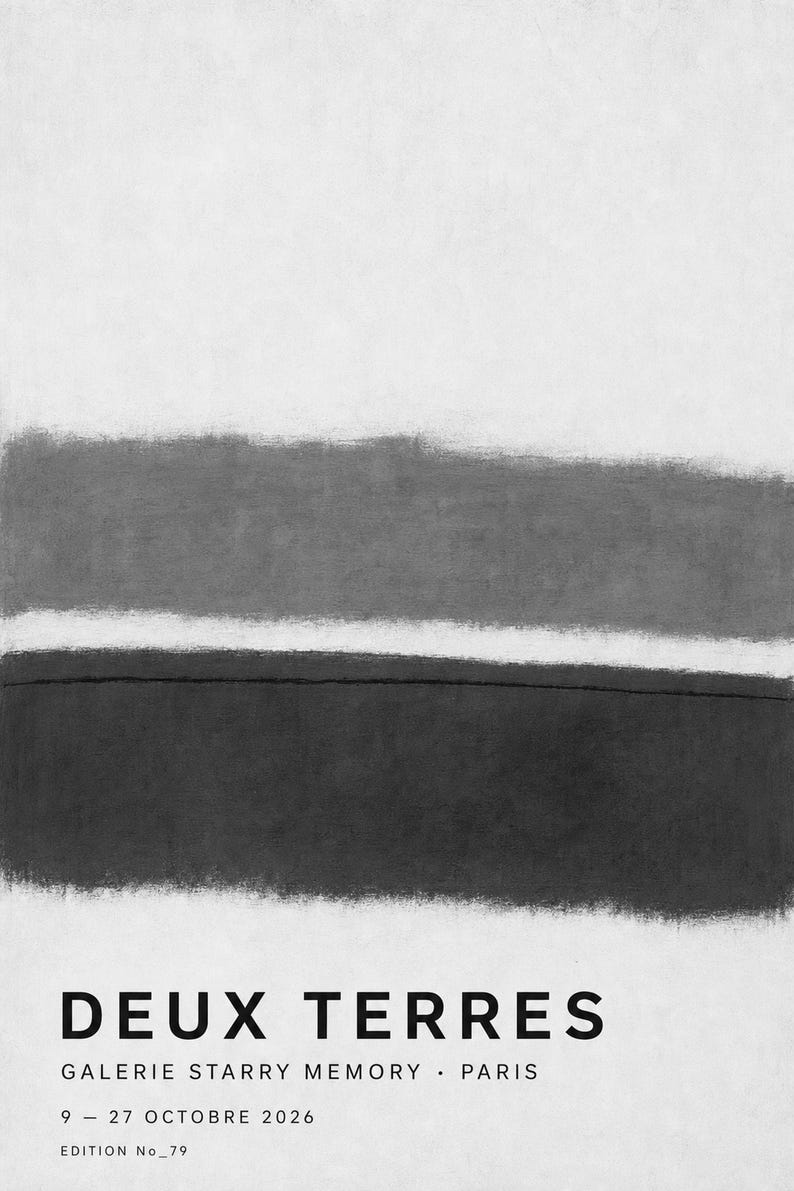 Two Lands | Abstract Wall Art | Modern Gallery Poster | Minimalist Print | Printed & Shipped image 10