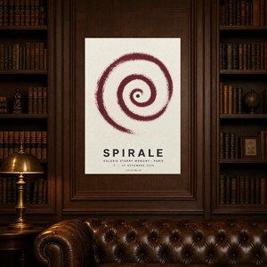 Spiraal | Abstracte muurkunst | Moderne galerijposter | Minimalistische print | Gedrukt en verzonden afbeelding 5