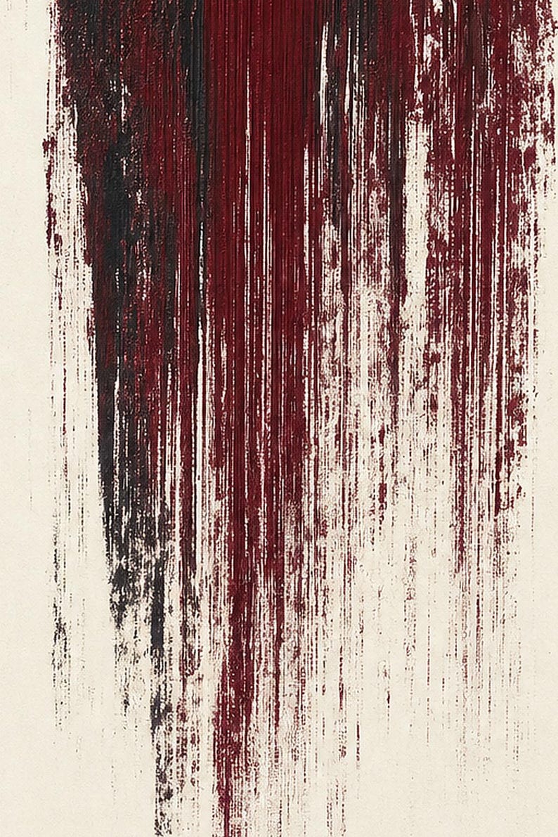 Ox Blood | Abstract Wall Art | Modern Gallery Poster | Minimalist Print | Printed & Shipped image 3