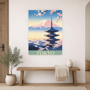 Tokyo Vintage Travel Poster | Retro Japan City Art Print | Housewarming Gift Wall Decor image 16