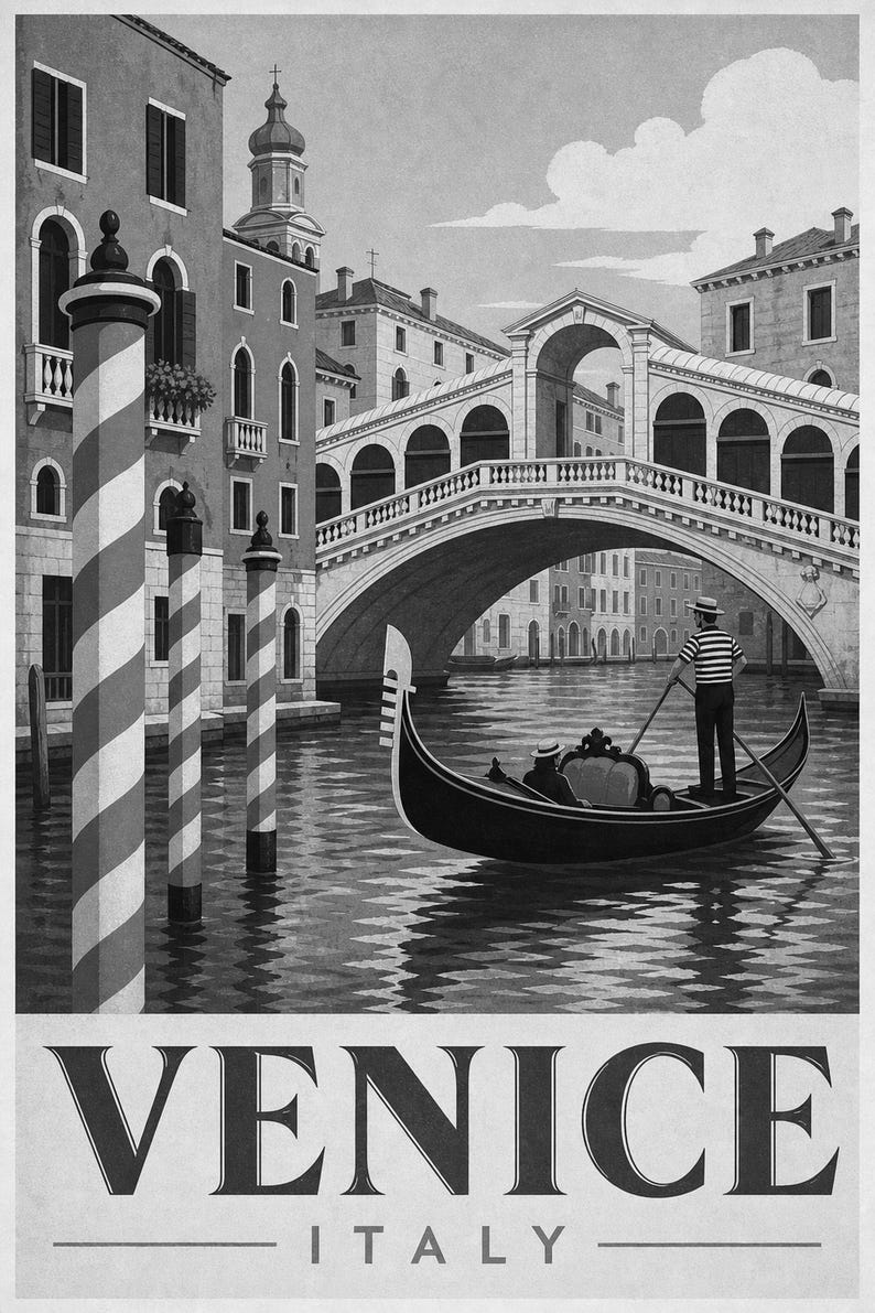 Venice Gondola Vintage 70s image 10