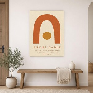 Arco de Areia | Arte Abstrata para Parede | Pôster Moderno para Galeria | Impressão Minimalista em Arco de Terracota | Impresso e Enviado imagem 18