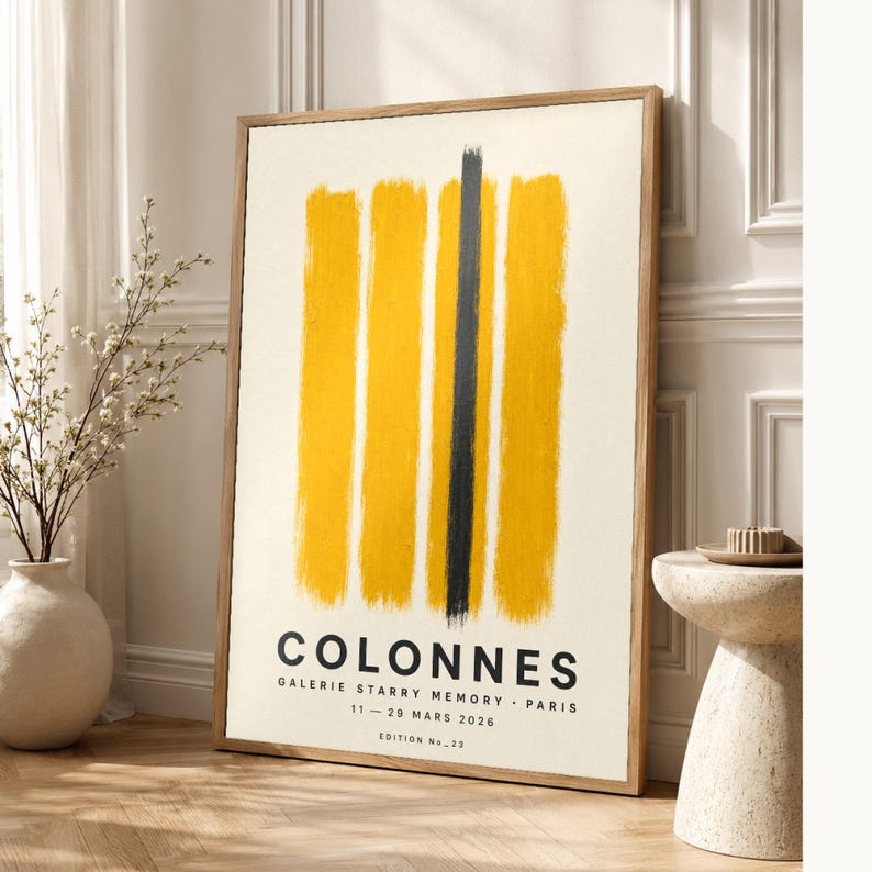 Columns | Abstract Wall Art | Modern Gallery Poster | Minimalist Print | Printed & Shipped image 1