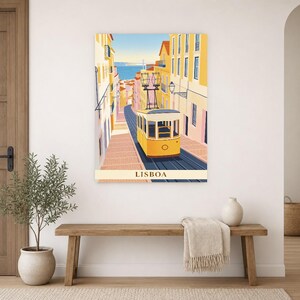 Lisbon Vintage Travel Poster | Retro Portugal City Art Print | Housewarming Gift Wall Decor image 16