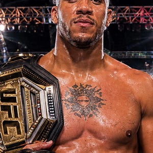 Ciryl Gane Champion Poster | UFC Heavyweight Belt MMA Wall Art Print | Fight Night Decor image 3