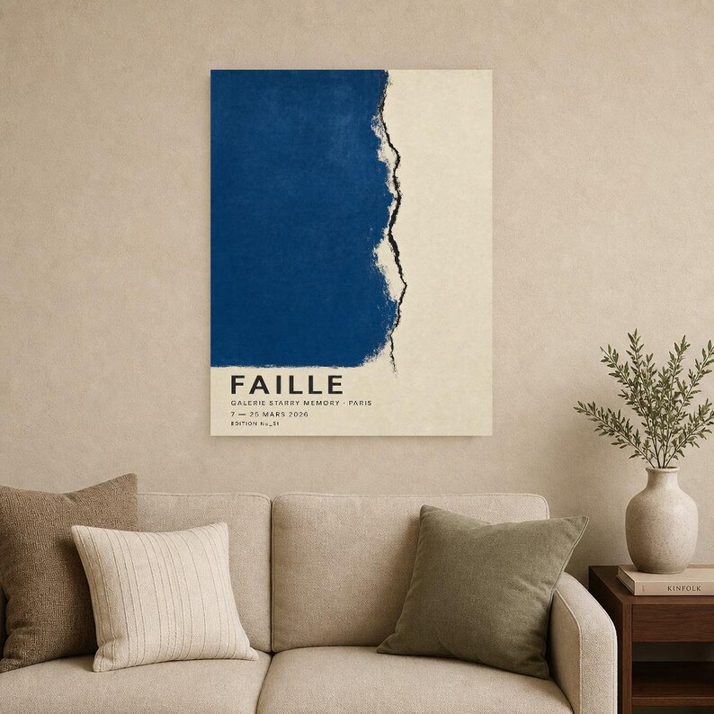 Rift | Abstract Wall Art | Modern Gallery Poster | Minimalist Print | Printed & Shipped image 9