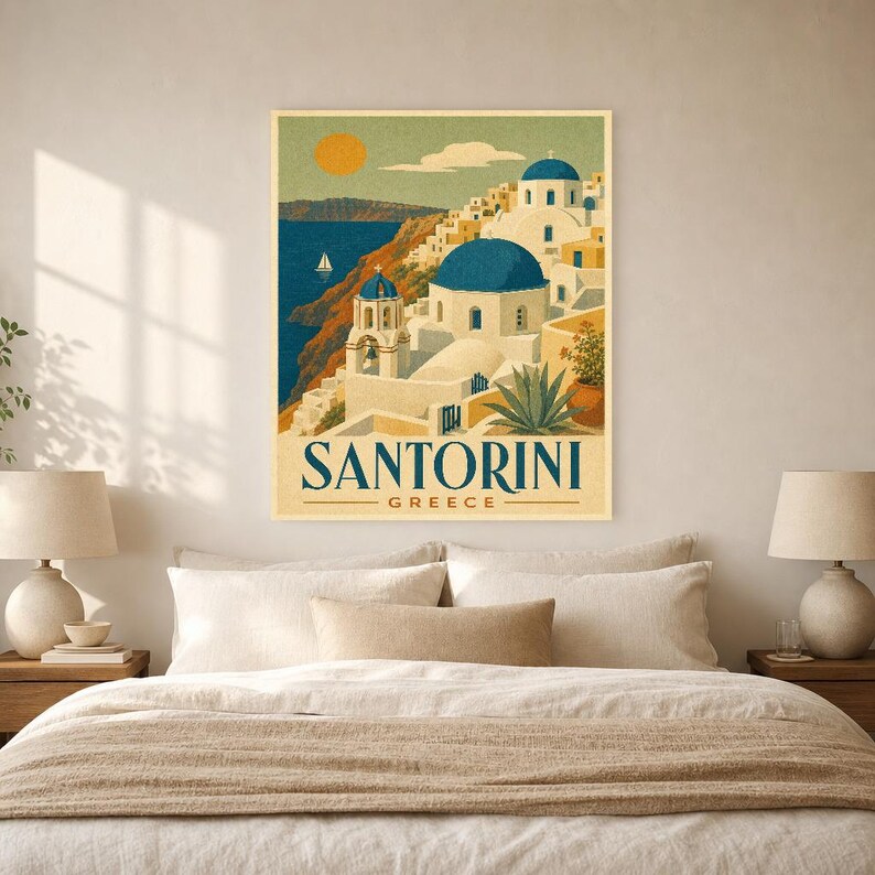 Santorini Domes Vintage 70s image 6