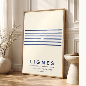 Lines | Abstract Wall Art | Modern Gallery Poster | Minimalist Print | Printed & Shipped image 1