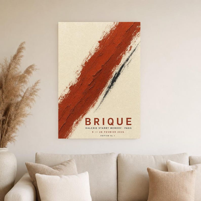 Brick | Abstract Wall Art | Modern Gallery Poster | Minimalist Print | Printed & Shipped image 4