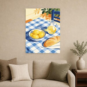 Mediterranean Lemon Kitchen Print | Dolce Vita Italian Wall Art Print | Dining Room Summer Decor image 15