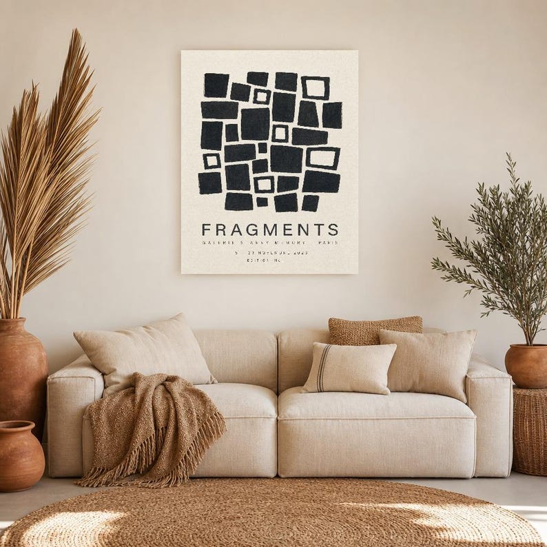 Fragments | Abstract Wall Art | Modern Gallery Poster | Minimalist Print | Printed & Shipped image 7