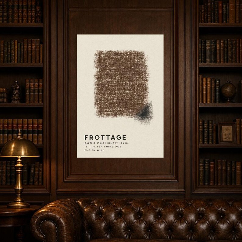 Rubbing | Abstract Wall Art | Modern Gallery Poster | Minimalist Print | Printed & Shipped image 5