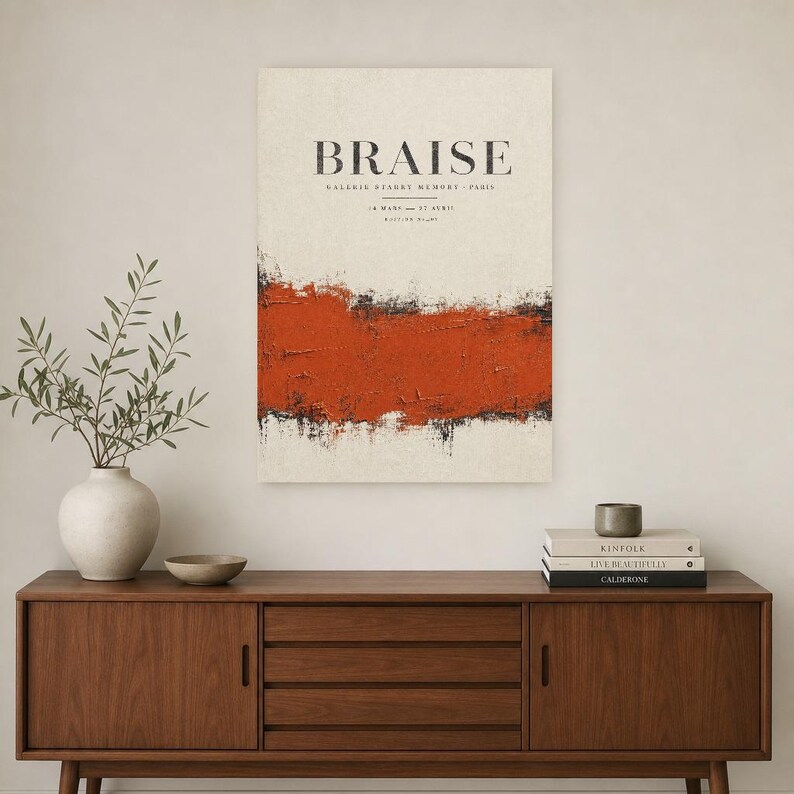 Ember | Abstract Wall Art | Modern Gallery Poster | Minimalist Print | Printed & Shipped image 2