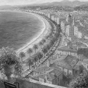Nice Travel Poster | French Soft Painting Riviera Wall Art | Cote d'Azur Coastal Print | Printed and Shipped image 10