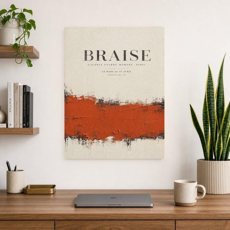 Ember | Abstract Wall Art | Modern Gallery Poster | Minimalist Print | Printed & Shipped image 8