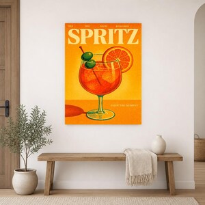 Spritz Retro Poster | Vintage 70er Jahre Wandkunstdruck | Ästhetischer Magazindruck | Mid-Century-Retro-Dekor-Geschenk Bild 16