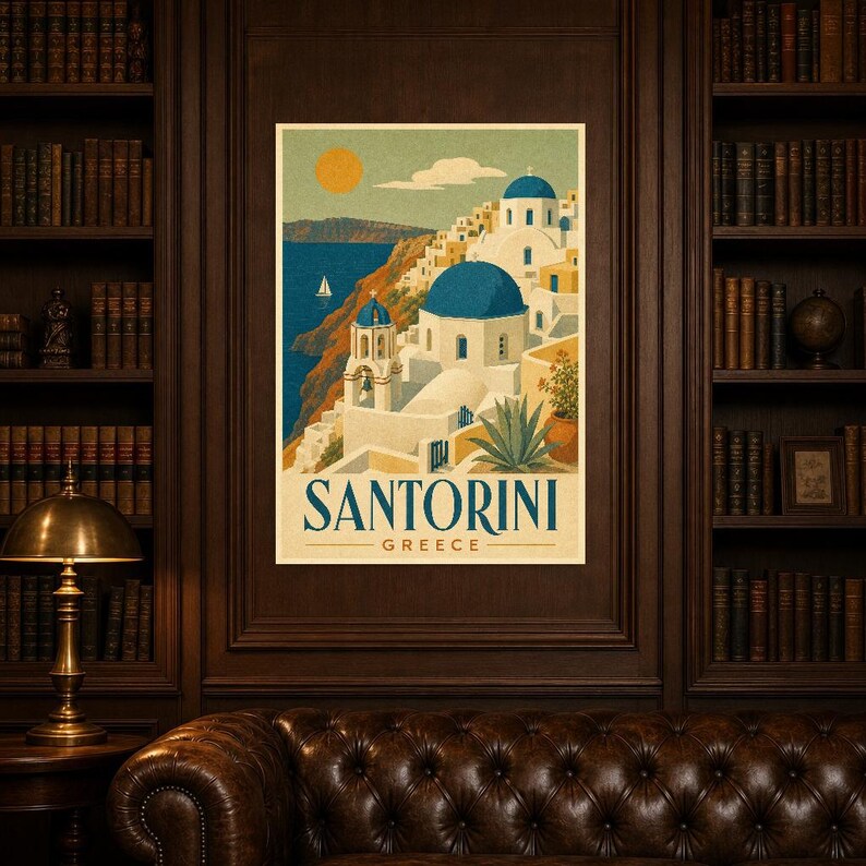 Santorini Domes Vintage 70s image 5