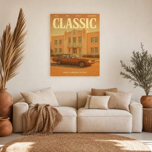 Póster retro clásico | Impresión de arte de pared vintage de los años 70 | Impresión de revista estética ? Regalo de decoración retro de med imagen 8