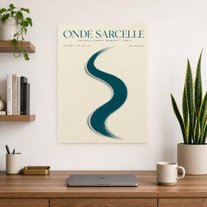 Türkiswelle | Abstrakte Wandkunst | Modernes Galerieposter | Minimalistischer Druck | Gedruckt & Versand Bild 8