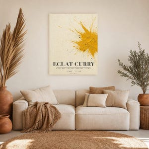 Eclat Curry | Abstract Yellow Wall Art | Modern Gallery Poster | Minimalist Print | Printed & Shipped image 7