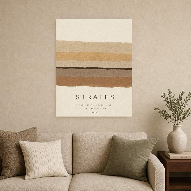 Strata | Abstract Wall Art | Modern Gallery Poster | Minimalist Print | Printed & Shipped image 9