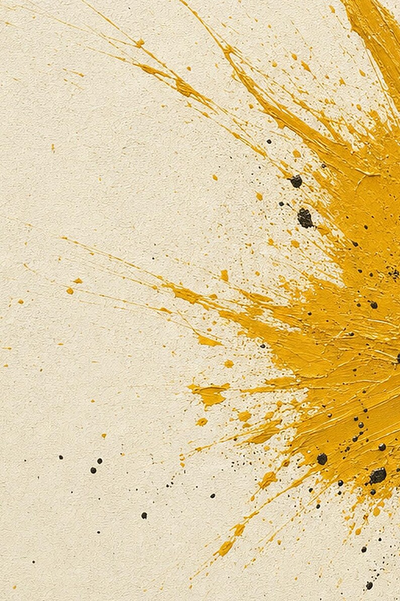 Eclat Curry | Abstract Yellow Wall Art | Modern Gallery Poster | Minimalist Print | Printed & Shipped image 3