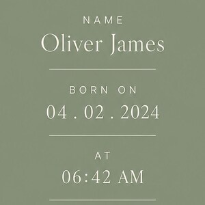 Welcome to the World Baby Wall Art Print | Personalized Birth Stats Print | New Baby Nursery Poster | Custom Birth Announcement Gift image 3