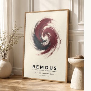 Swirls | Abstract Wall Art | Modern Gallery Poster | Minimalist Print | Printed & Shipped image 1