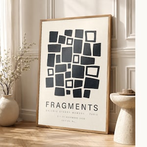 Fragments | Abstract Wall Art | Modern Gallery Poster | Minimalist Print | Printed & Shipped image 1