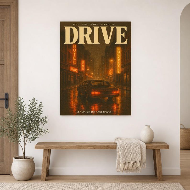 Drive Retro Poster | Vintage 70s Wall Art Print | Aesthetic Magazine Print | Mid Century Retro Decor Gift image 14