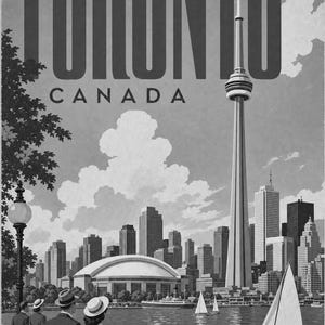 Toronto-Reiseposter | Vintage-Druck des CN Tower | Wandbild für Kanada | Gedruckt & Versand Bild 10