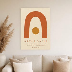 Arco de Areia | Arte Abstrata para Parede | Pôster Moderno para Galeria | Impressão Minimalista em Arco de Terracota | Impresso e Enviado imagem 5