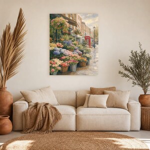 London Flower Market Poster | Soft Painting England Wall Art | Floral Travel Print | Printed & Shipped image 7