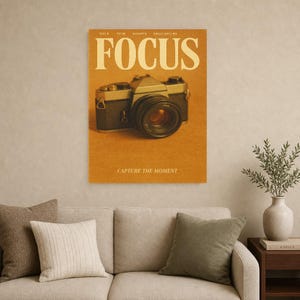Focus Retro Poster | Vintage 70s Wall Art Print | Aesthetic Magazine Print | Mid Century Retro Decor Gift image 15