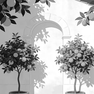 Mediterranean Orange Tree Kitchen Print | Dolce Vita Italian Wall Art Print | Dining Room Summer Decor image 17