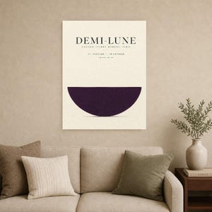 Half Moon | Abstract Wall Art | Modern Gallery Poster | Minimalist Print | Printed & Shipped image 9