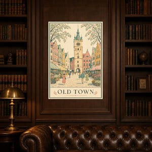 Cream Vintage Travel Wall Art Set | European City Poster | Gallery Wall Print image 5