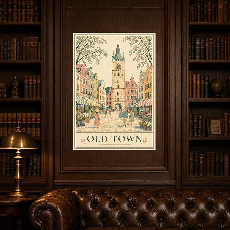 Cream Vintage Travel Wall Art Set | European City Poster | Gallery Wall Print image 5