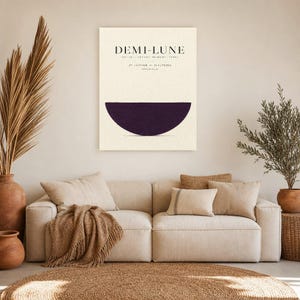 Half Moon | Abstract Wall Art | Modern Gallery Poster | Minimalist Print | Printed & Shipped image 7