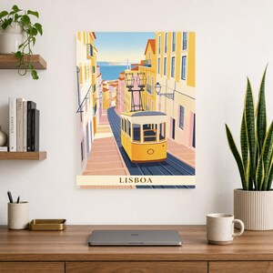 Lisbon Vintage Travel Poster | Retro Portugal City Art Print | Housewarming Gift Wall Decor image 10