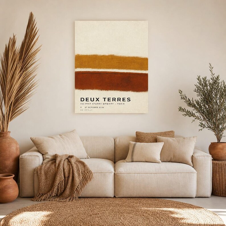 Two Lands | Abstract Wall Art | Modern Gallery Poster | Minimalist Print | Printed & Shipped image 7